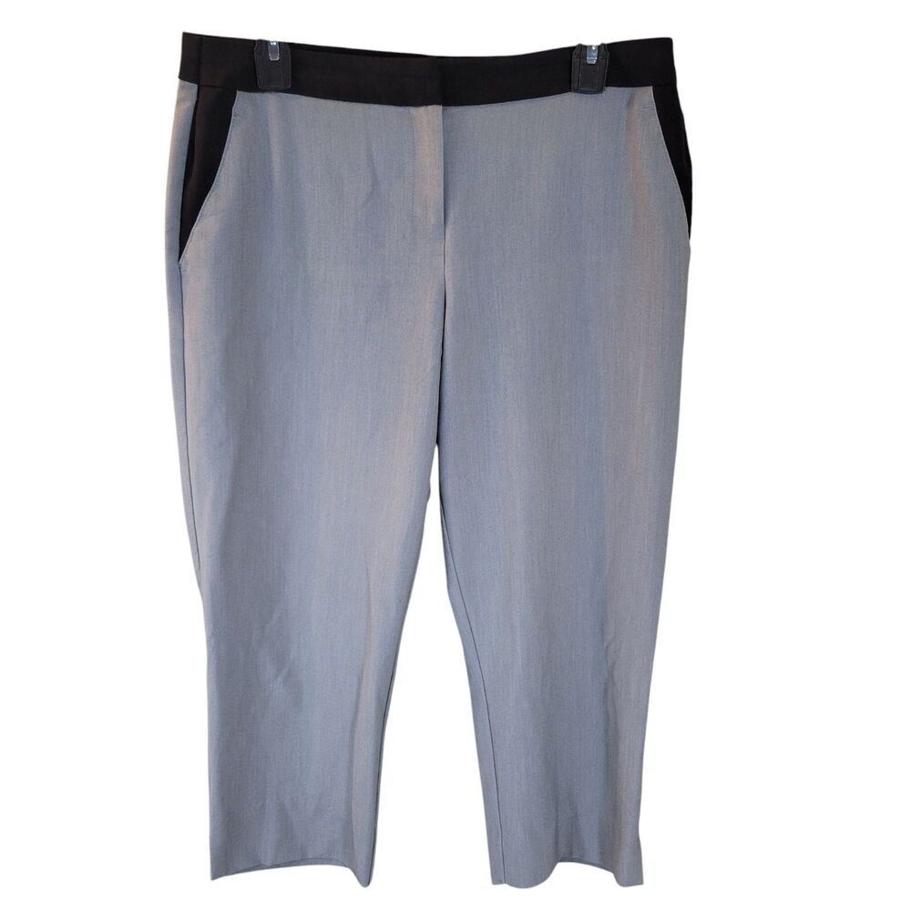 Worthington Womens Size 10 Gray Solid Trouser Capri Pants